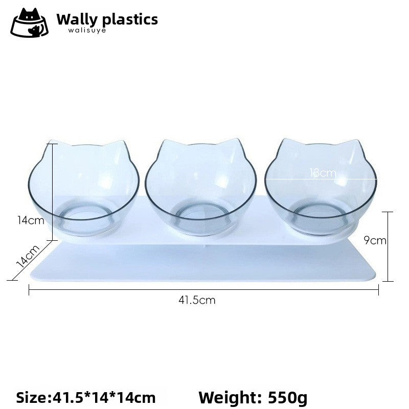 Elevated Cat Bowls with Slanted Design