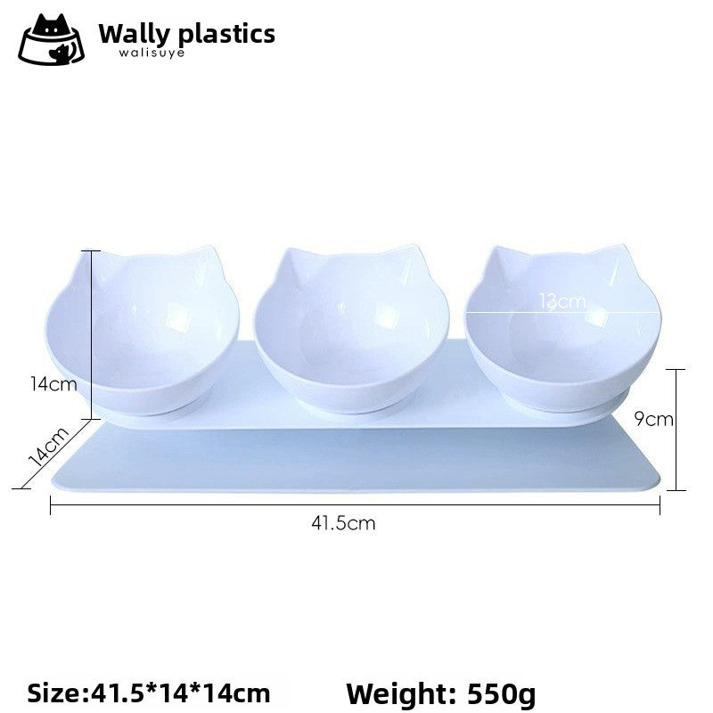 Elevated Cat Bowls with Slanted Design