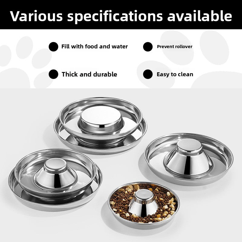 Stainless Steel Pet Slow Feeder Bowl