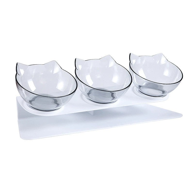 Elevated Cat Bowls with Slanted Design